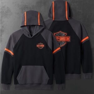 Harley-Davidson Men's Iron Pride Colorblock Pullover Hoodie